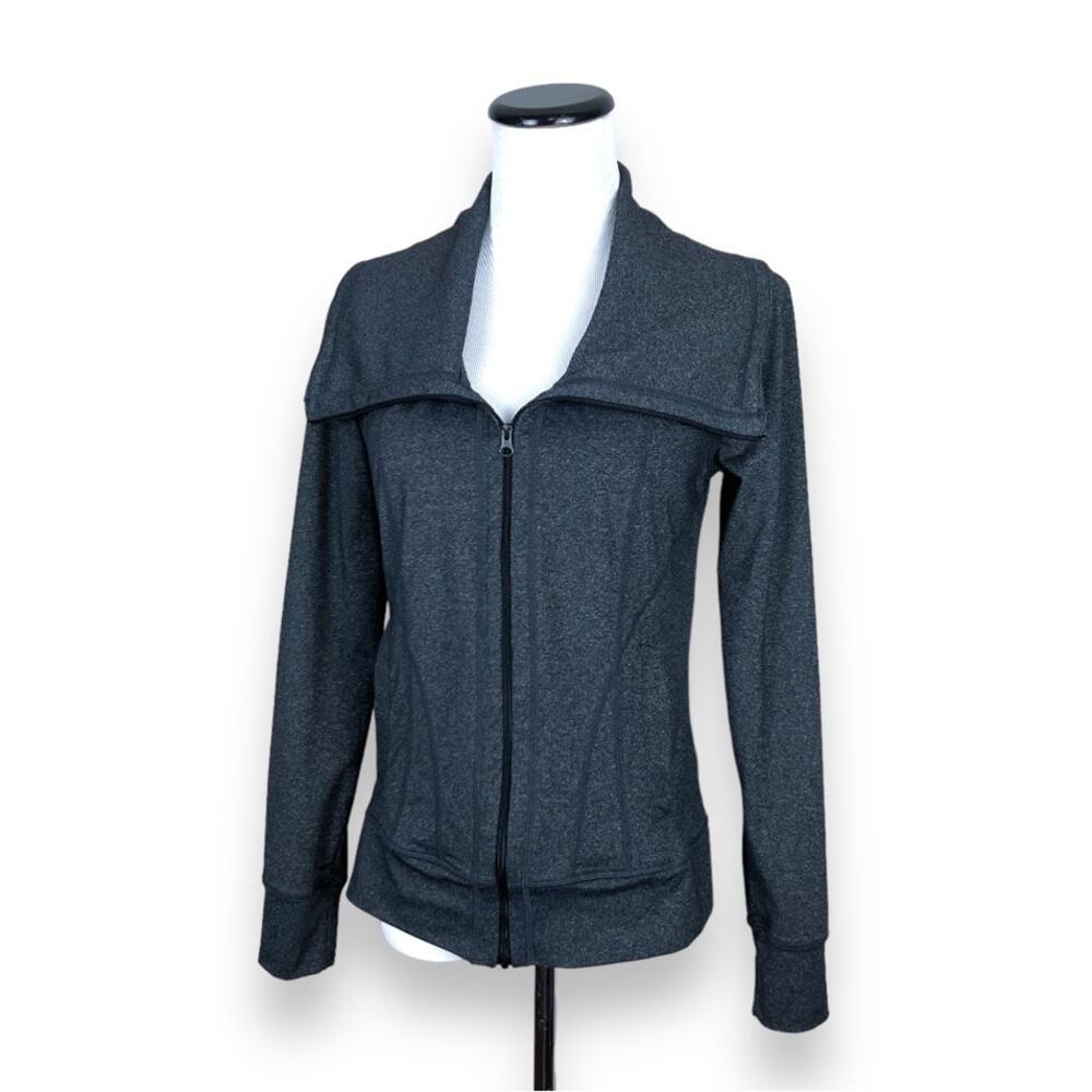 PrAna Cori Jacket S Dark Heather Grey EUC Stretchy Fitness Outdoor Gorp Active